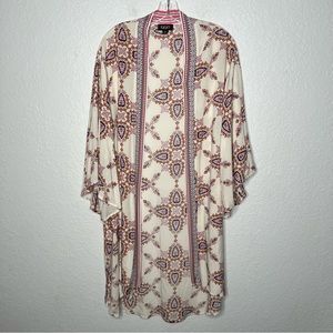 GiGio Duster Kimono Women’s Medium Paisley Cover Up Cardigan Western Cowboy.